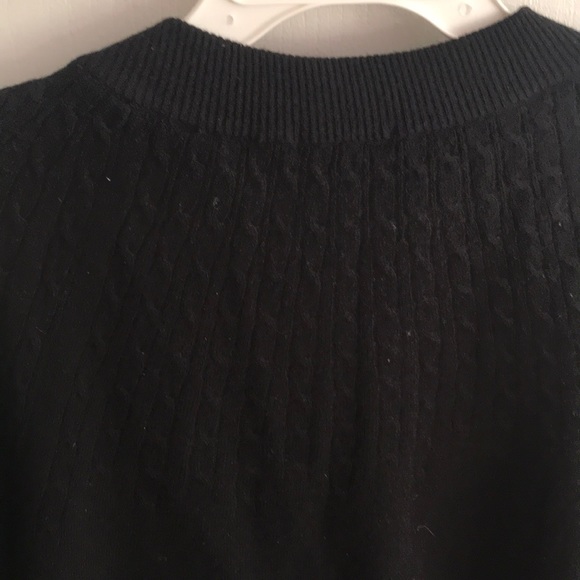 Black wool blend swing cardigan with pockets XS/S - Picture 8 of 8